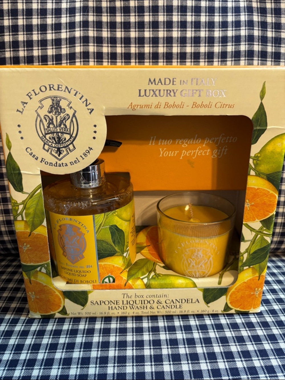 La Fiorentina Yellow Citrus Hand Wash & Candle Gift Set